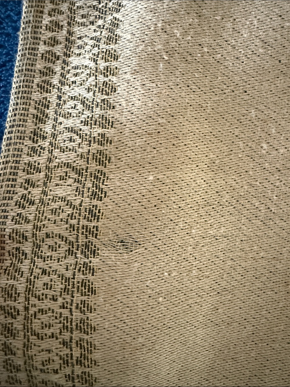 Camel Brown and Gold Paisley Fringe Shawl Scarf - Picture 5 of 6